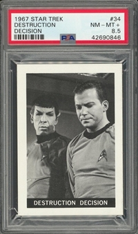 1967 Leaf "Star Trek" #34 "Destruction Decision" – PSA NM-MT+ 8.5
